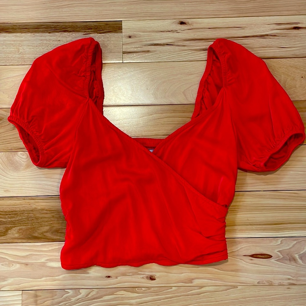 Urban outfitters wrap top Size XS red crop top